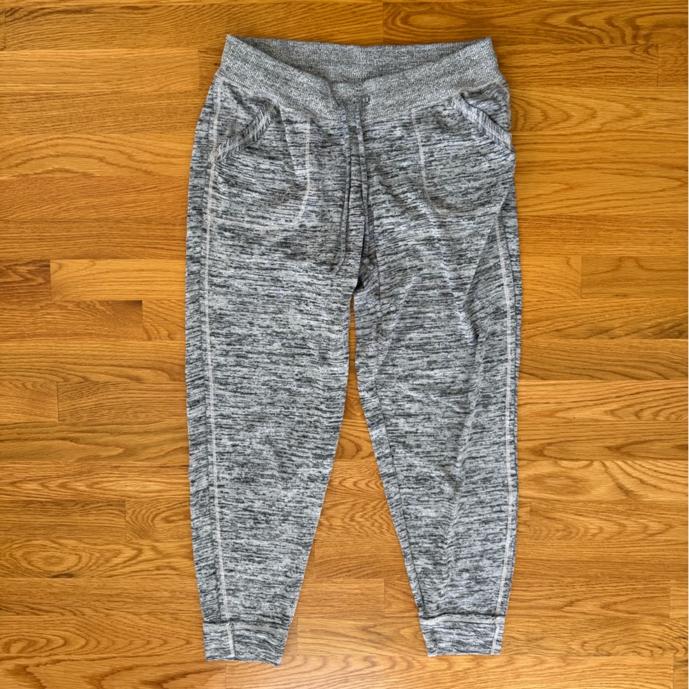 Athleta Gray Marled Knit Joggers